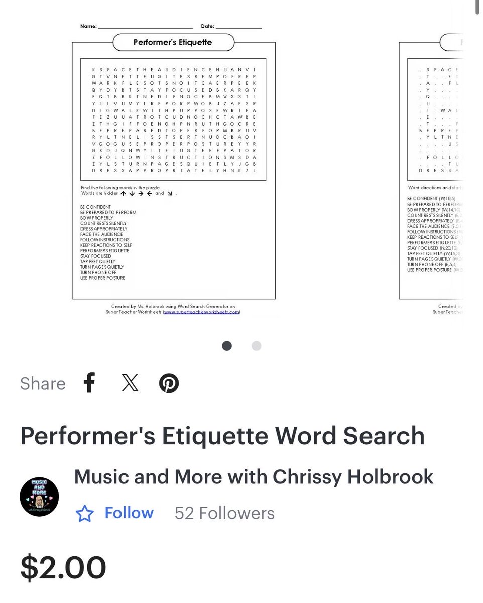 MusicWithCHol's tweet photo. #teachers
#teachersofinstagram
#teachersfollowteachers
#teacherspayteachers
#teacherstuff
#teachershare
#musicteacher 
#classroom
#iteachtoo
#teachingresources #musicteachers 
#subplans #wordsearch #wordsearchpuzzle
#readingteachers
#languagearts 
#musicteachersofinstagram https://t.co/U8lqcayWp2