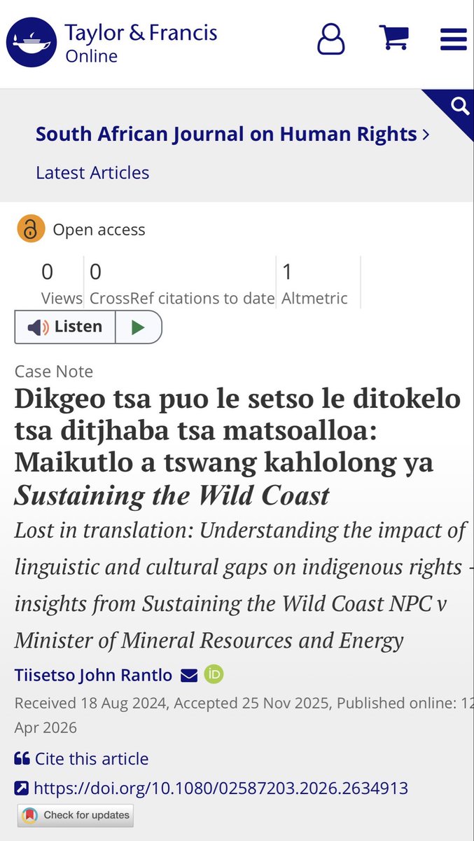 We slowly decolonising  curriculum by writing academic articles in indigenous languages. Article demonstrates how gaps, rooted in the Eurocentric orientation of SA civil law, can distort or erase the meaning of rights as understood within indigenous frameworks.