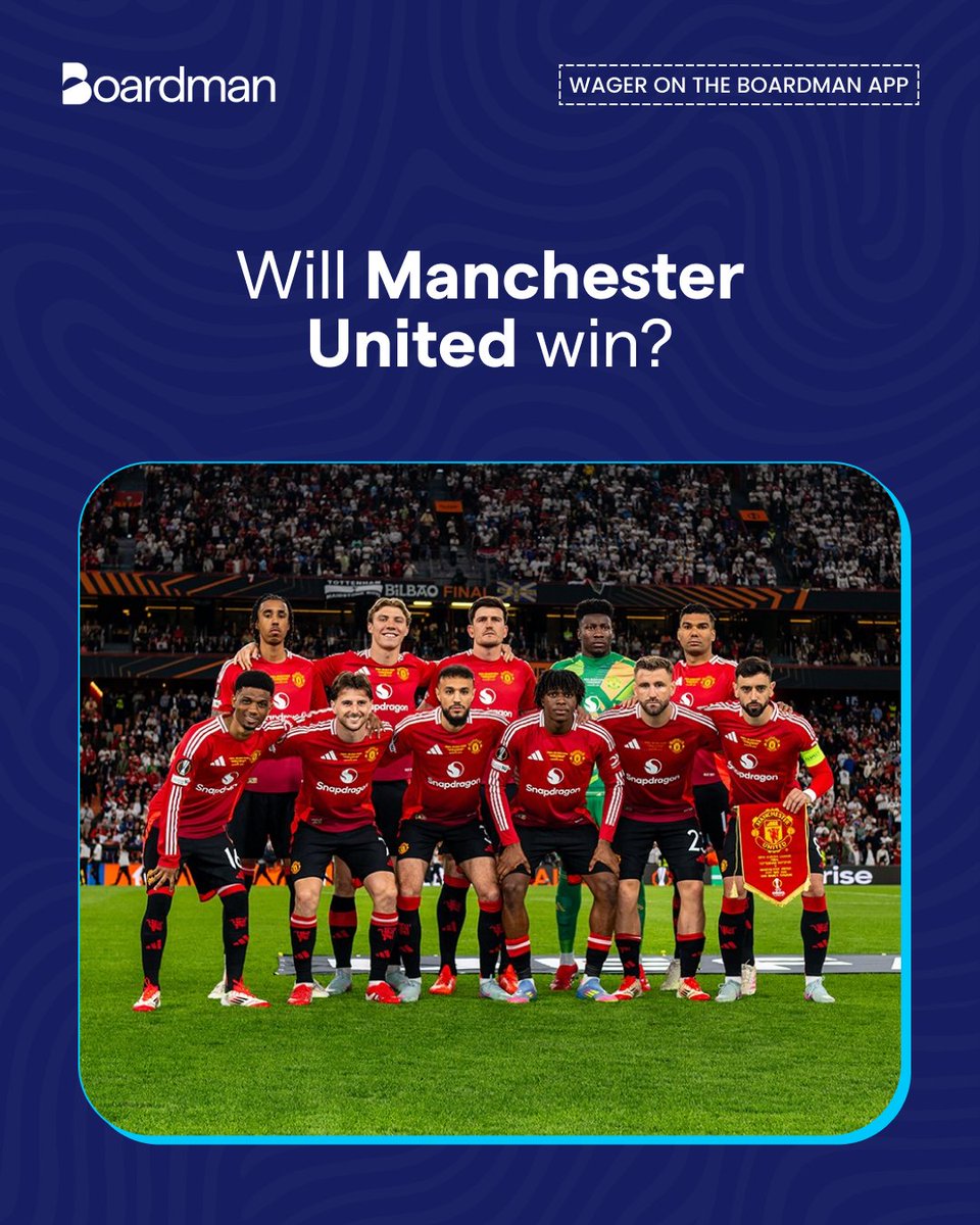 YourBoardman's tweet photo. Champions League spots on the line: Chelsea vs Man United this weekend. Only time will tell, but Chelsea look like they need the three points badly.

Who are you backing? Place your wager with friends now on the Boardman App! ⚽

#Boardman #EPL https://t.co/ir90U2YRVm