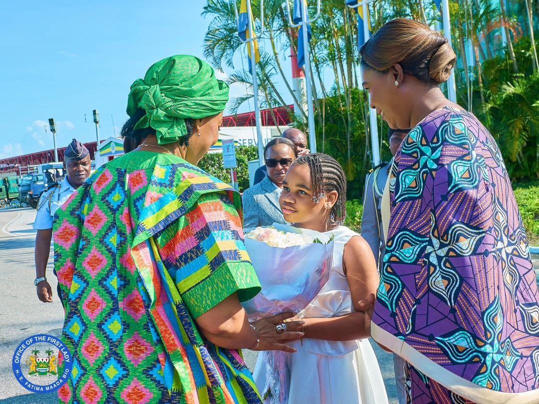 FirstLadyBio's tweet image. As the First Lady of the Republic of Sierra Leone and President of OAFLAD, I departed from Freetown International Airport for the Republic of Gabon, where I will be attending the official launch of the #BuildingResilience campaign with my sister, Her Excellency Zita OLIGUI