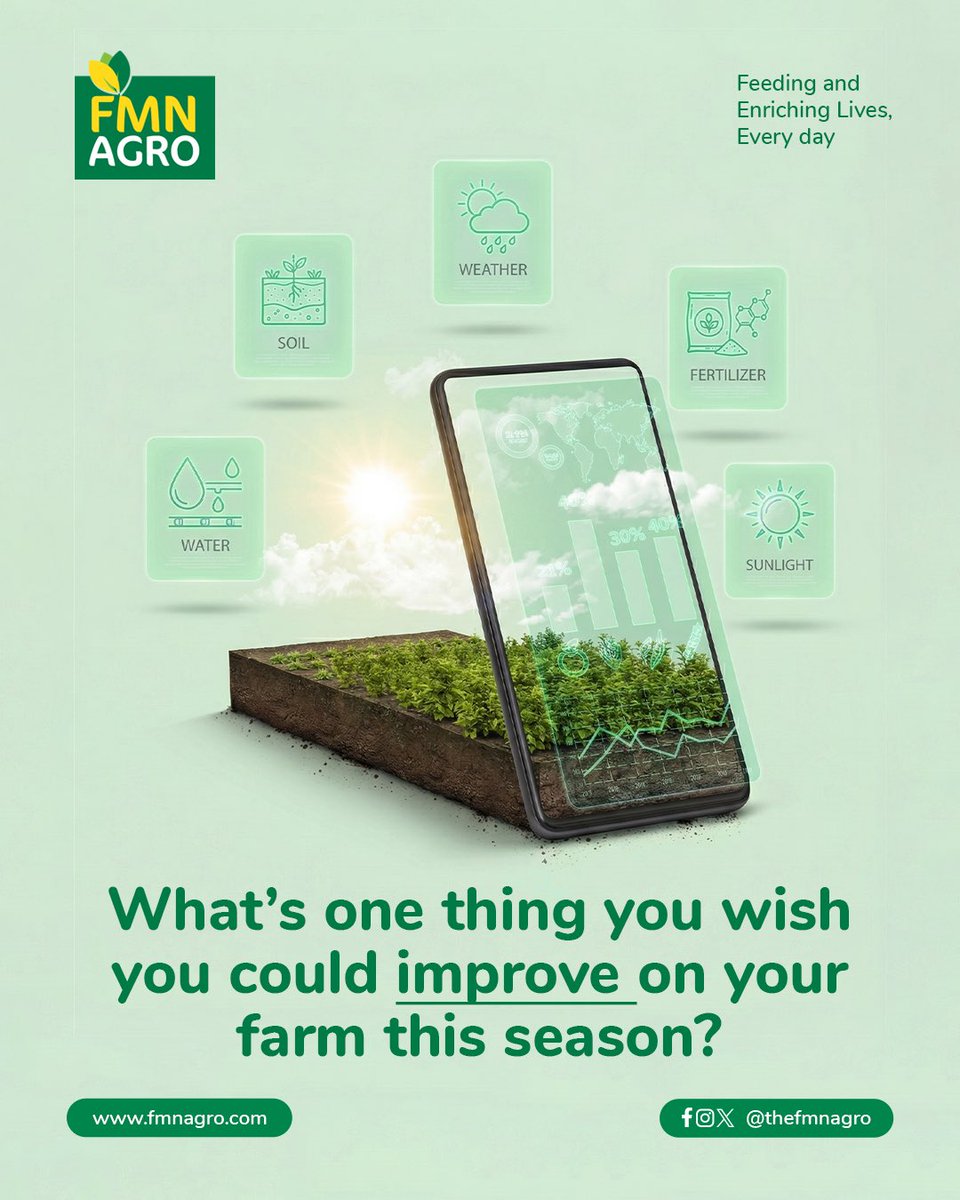 TheFMNAgro's tweet image. Every farmer is working toward something - better yields, healthier livestock, improved soil, or reduced losses.

What’s that one thing you’re focused on improving this season? Share with us in the comments, let’s learn from each other.

#FMNAgro #FarmerCommunity #agriculture