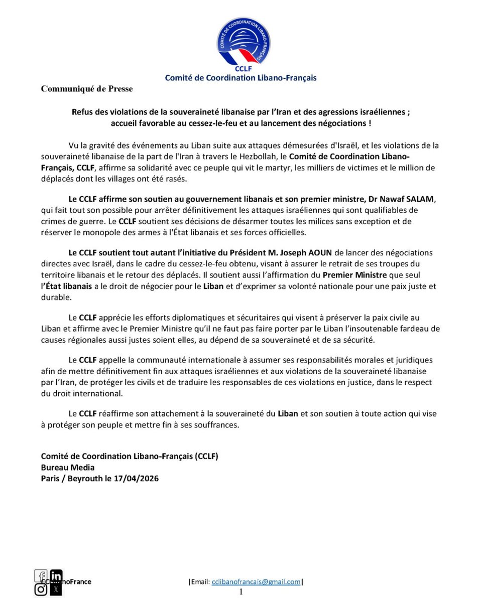Comité de Coordination Libano-Français tweet media