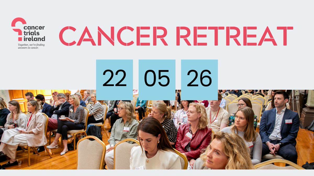 cancertrials_ie's tweet photo. Cancer Trials Ireland Cancer Retreat 2026 takes place on 22 May at RCSI, Dublin.

A focused morning of discussion on key developments in cancer trials, including optimisation trials, POI2, PPI and site-level insights, with interactive breakout sessions to shape future strategy.

Register: https://t.co/I73MA1h6cm

@irishcancersoc @hrbireland