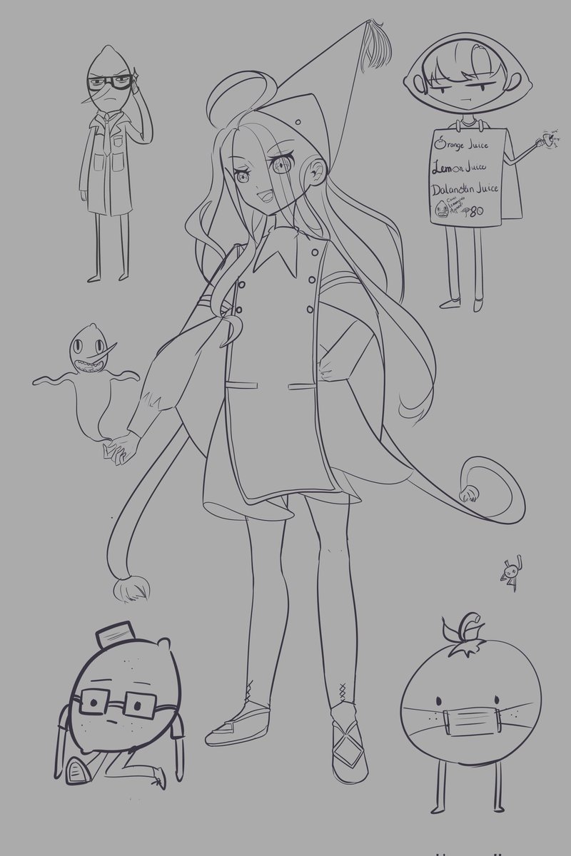 rooyieee's tweet photo. Inspired by #witchhatelier , A lemon witch! With her familiars! https://t.co/IzOSBizjV1