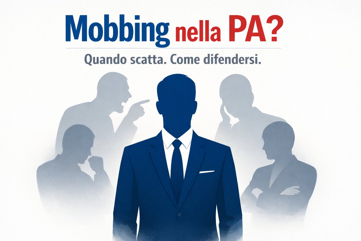 businessonlinei's tweet image. Mobbing nella Pubblica Amministrazione: come riconoscerlo, quando si configura e quali strumenti usare per difendersi davvero. Non sottovalutare i segnali: conoscere i tuoi diritti è il primo passo per tutelare salute e dignità. #mobbing #PA #lavoro
2lnk.io/iiLAJ