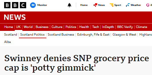 BBC BritNat reserves 'denies' headlines for the SNP. Subtle propaganda tactic but effective. You'll notice the station didn't have a 'Sarwar denies' headline after Offord's claim.