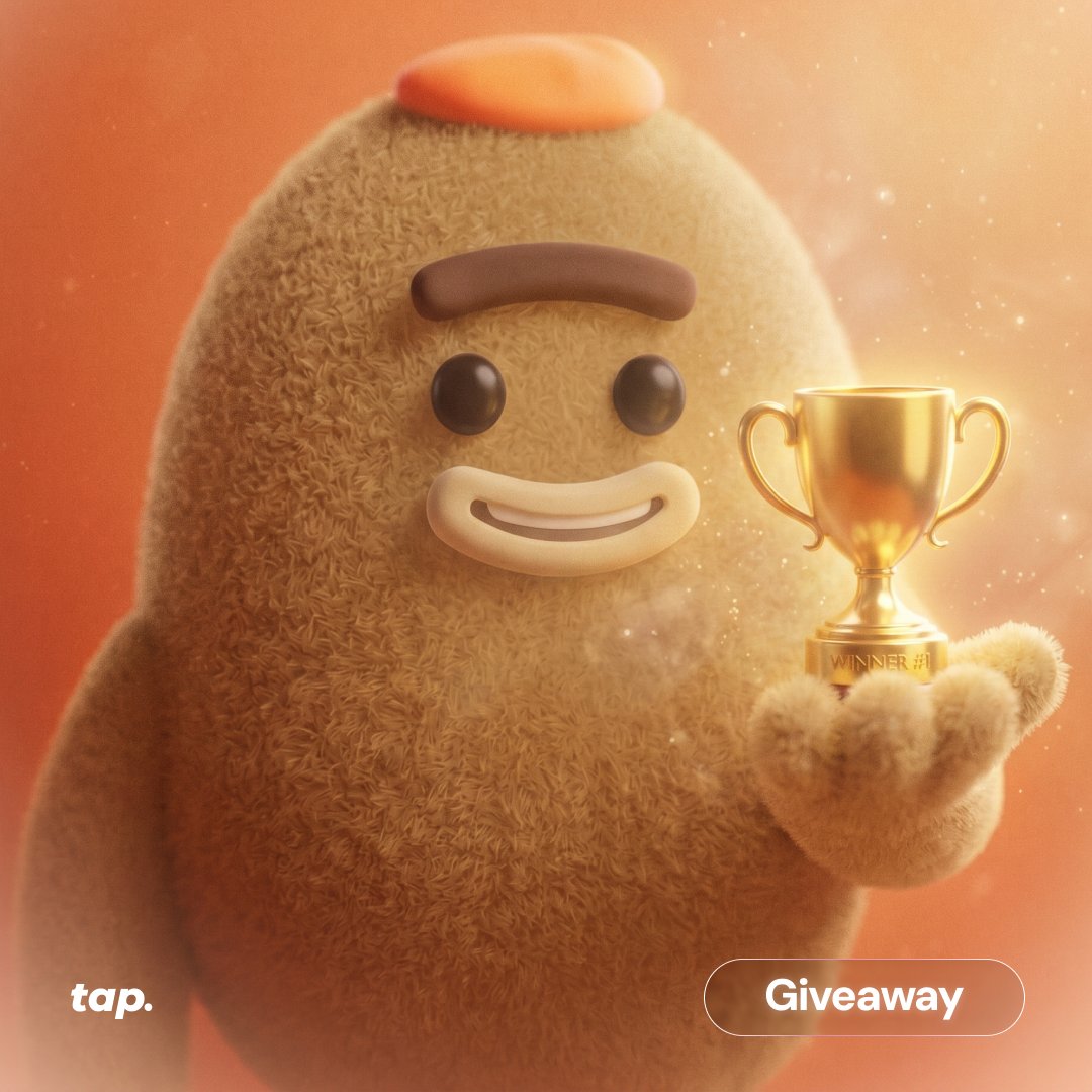 We have a winner 🏆
Congrats <a href="/wanderinglooney/">Insightful Potato</a> you got it.
Tappy's favorite crypto is Bitcoin. Obviously.
His reasoning? "it's orange like me". The math maths.

Check your DM to claim your prize 🤝
#giveaway