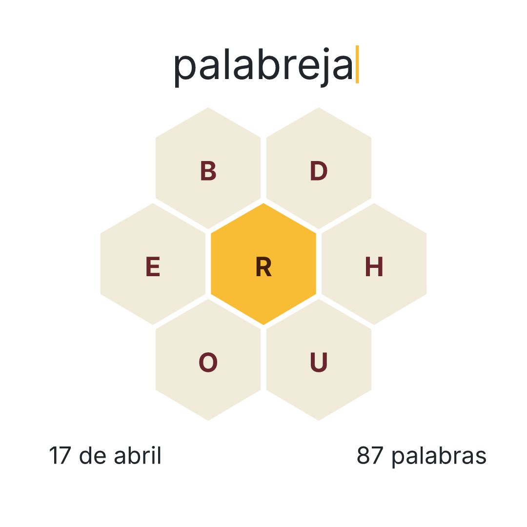 lapalabreja's tweet image. ¡Feliz viernes, palabreros! 🚀 Hoy, 17 de abril, tenemos un #Palabreja con 87 palabras esperándote. ¿Aceptarás el reto? ¡Demuestra tu habilidad con las letras y alcanza el pleno! 🧠 👉 Juega ya en palabreja.com #juegodepalabras #palabradeldía