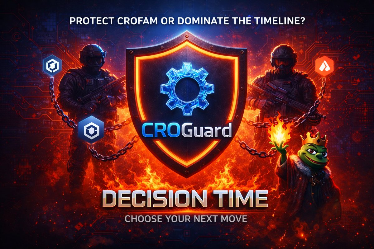 Most projects die chasing attention.

We built by earning it 🛡️

Now the next move decides everything:

Stay silent, keep protecting #CROFam, stack quietly.
Expand to other chains and scale the model.
Or go full distribution mode and dominate the timeline.. 

From bodyguards ➡️