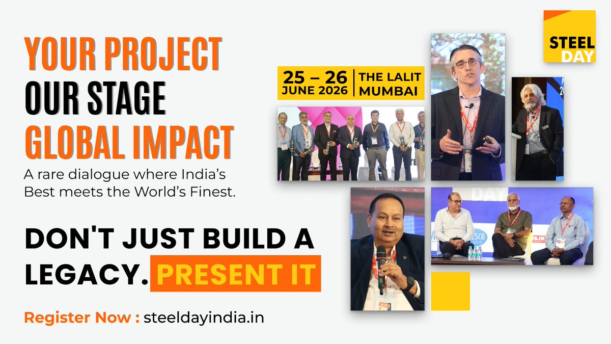 b2btradefairs's tweet image. The countdown to #SteelDay2026 begins! 🏗️

Join 500+ leaders at The Lalit, Mumbai, to bridge the gap between Indian innovation &amp;amp; global perspectives.

🎤 Apply to Speak: tradeindia.com/tiny/tpGEcx55Ee
🎟️ Register to Attend: tradeindia.com/tiny/VrhdNv2ae1

#SteelConstruction #CivilEngineering
