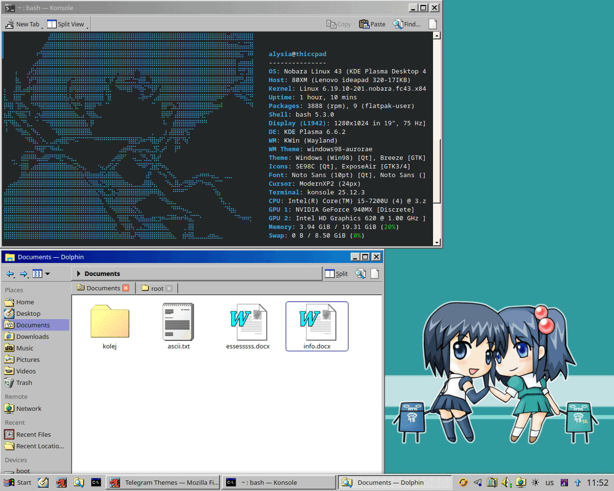 bot_unixporn's tweet image. First rice on [KDE] in style of win98/95 on plasma 6.6.2, using Reactionary as a base.
Link: redd.it/1snvmdo

#unixporn #linux #screenshot