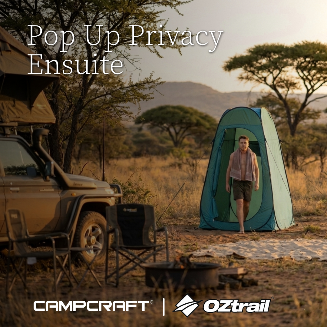 campcraftZA's tweet photo. Upgrade your campsite comfort.
The OZtrail Pop Up Privacy Ensuite gives you instant privacy for showers, changing or toilet use – with a quick pop-up setup and compact pack-down.
Shop now: 
https://t.co/yzNffhZLYI
#campinggear #campingsouthafrica #outdoorlife https://t.co/LgkGA5neti
