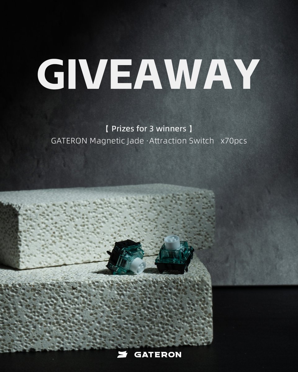 ✨New Magnetic Jade Switch Giveaway ✨

We’re giving away 1 jar (70pcs) of GATERON Magnetic Jade · Attraction HE Switch to 3 winners! 🎁

Smooth, light, and built for both gaming and typing — this is the magnetic switch you’ve been waiting for.

To enter:
❤️ Like &amp; Repost this
