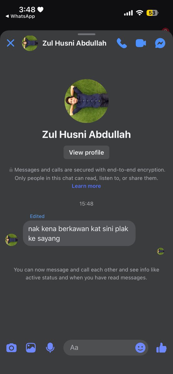 bila dah 4 tahun kenal and sebulan lepas tunang baru nak add tunang kau kat facebook 😂