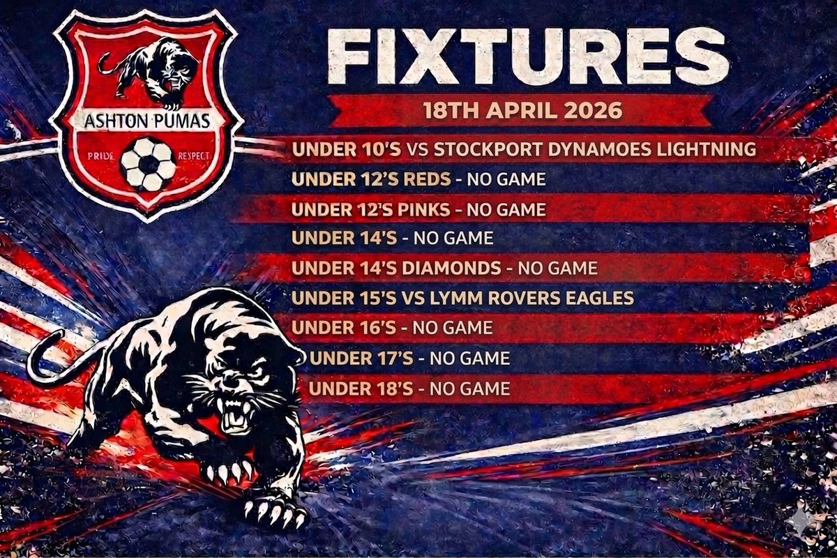 Pumasgfc's tweet photo. Good luck to our Under 10’s &amp; 15’s tomorrow ⚽️💙❤️ https://t.co/sZybh53ueF