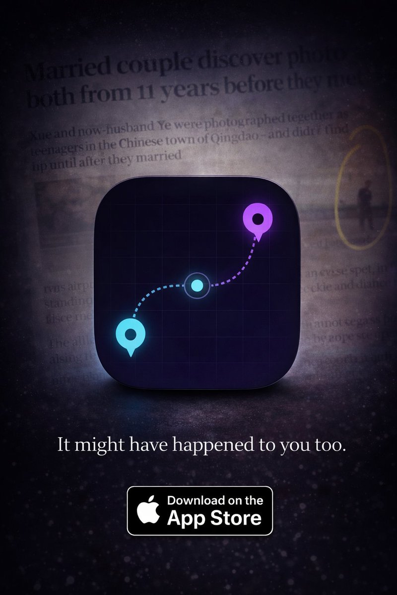 Davideeeen's tweet photo. Remember this old article?
The couple that realised they met before they really met?

Well, I built an app for finding out with if you did the same.

Almostmet is live on App Store 😊 
https://t.co/NF2AnidelC https://t.co/yLEKlx0Lnp
