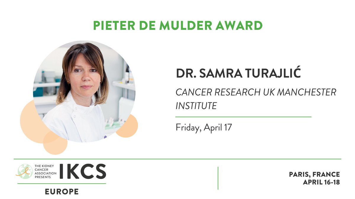 KidneyCancer's tweet photo. 🏆 Congratulations to Dr. Samra Turajlic @CRUK_MI on receiving the KCA's Pieter de Mulder award! We're grateful for your excellence in #kidneycancer oncology care and all your contributions to the field. #IKCSEU26 https://t.co/4x6eyrO2VZ