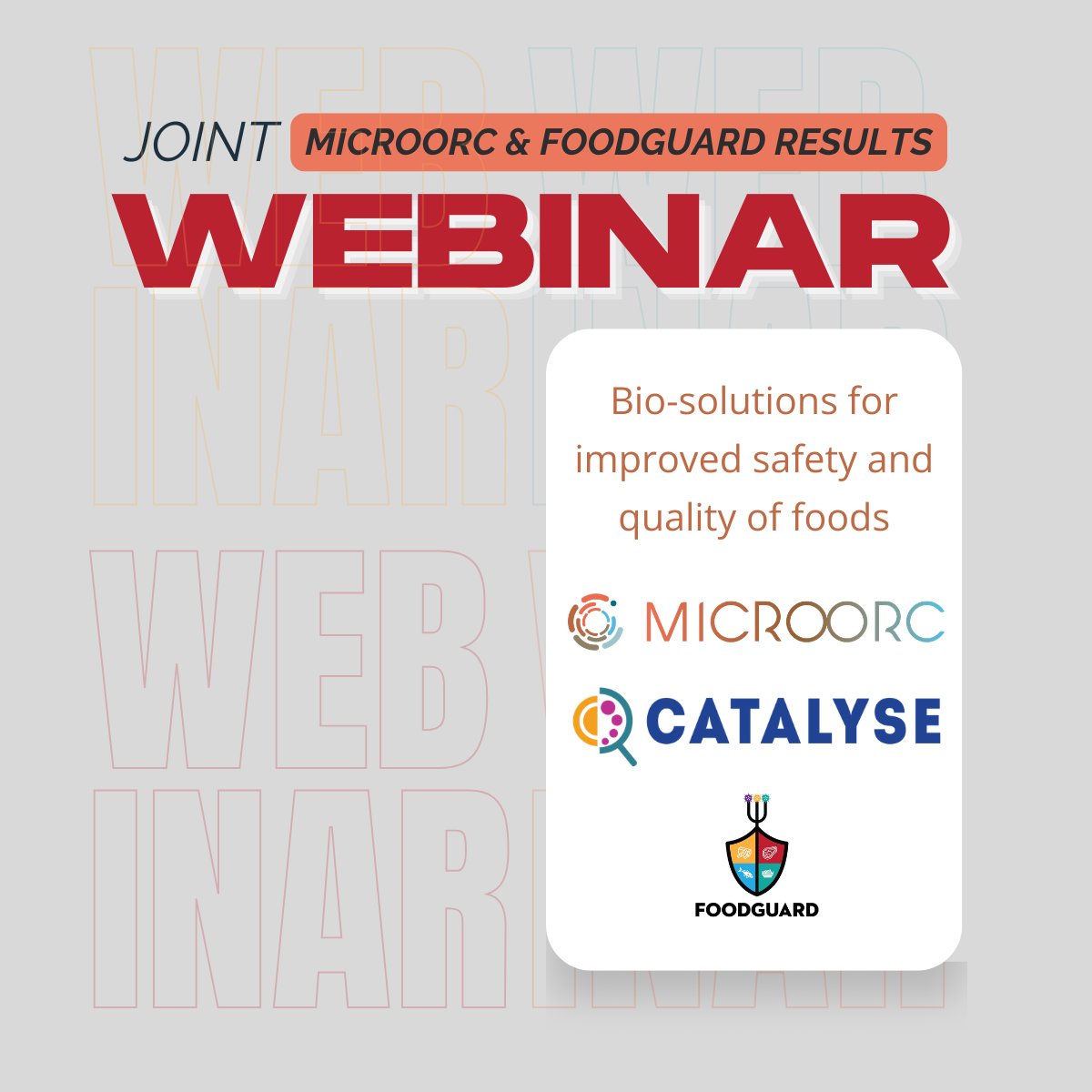 microorcproject's tweet photo. 🧫Can #microbiome-based solutions reshape food preservation? Join our webinar on 20 April (10-11 CET) with @microorcproject, @FOODGUARDHE &amp; @CatalyseEU to explore biosolutions for shelf life, safety &amp; waste reduction - plus insights from leading experts.🔗 https://t.co/3YomJ5kIWj https://t.co/dunQi09U0l