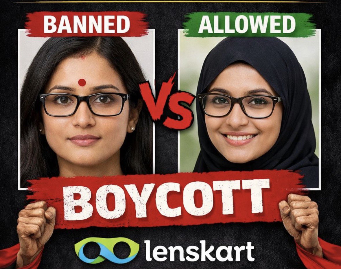 5 SIMPLE action points for every Hindu customer of <a href="/Lenskart_com/">lenskart</a>...

Let us teach them a lesson...

1. Visit nearby Lenskart stores and register protests against religious discrimination in a lawful manner.

2. Pressure the company to withdraw such discriminatory rules.

3.