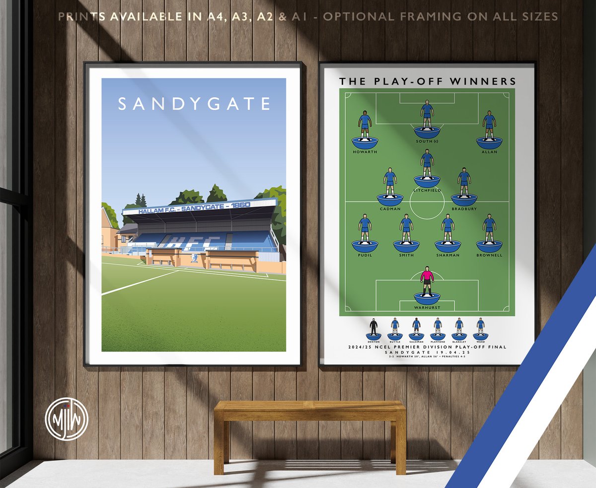 Another brilliant season up at Sandygate, and final home game tomorrow

Prints available in a range of sizes with optional framing (with 50% of proceeds going to <a href="/HallamFC1860/">Hallam FC</a>)

🛒: matthewjiwood.com/english-nonlea…

#HallamFC <a href="/DannySouth1/">Danny South</a> <a href="/hugowarhurstt/">Hugo</a> <a href="/JamesCadman/">James Cadman</a> <a href="/_jackbrownell/">Jack</a>