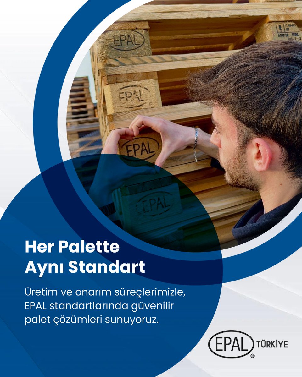 TurkiyeEpal's tweet image. Her Palette Aynı Standart
Üretim ve onarım süreçlerimizle, EPAL standartlarında güvenilir palet çözümleri sunuyoruz.

Every Pallet Meets the Same Standard
With our production and repair processes, we provide reliable pallet solutions that comply with EPAL standards.

#epal