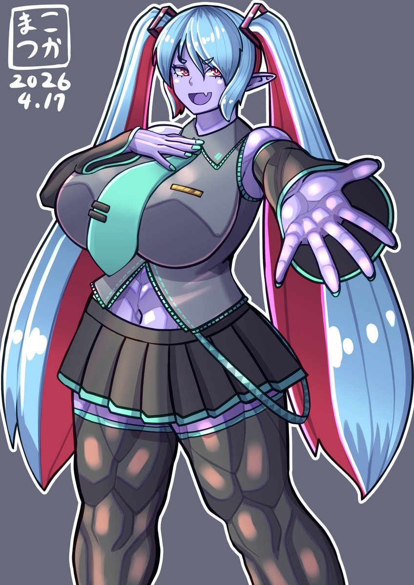 代「ほれほれ、初音ミクじゃぞ💖」
う「刺されても知らないよ」

代理のゾン子にコスプレしてもらいました🤤