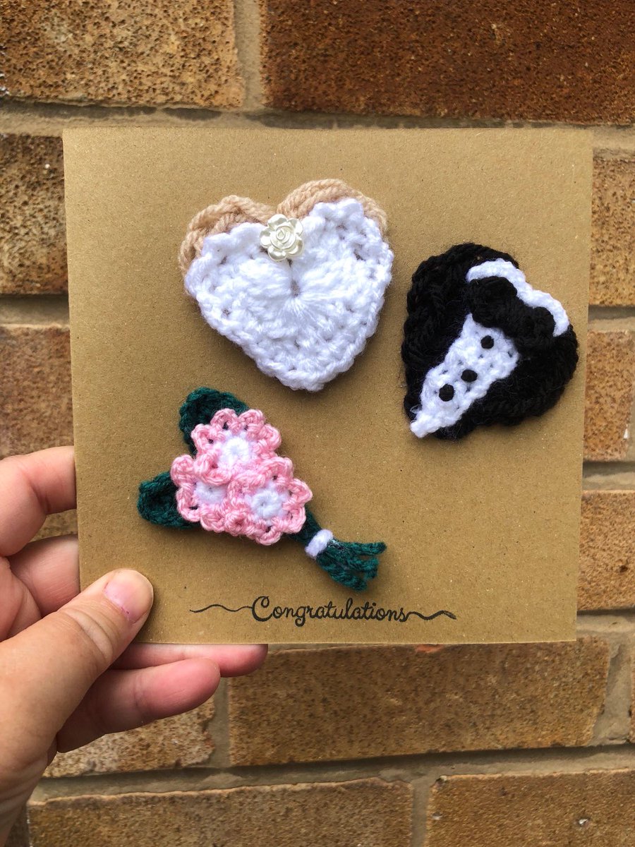 Offthehookhelen's tweet image. Wedding congratulations card - one you won’t find on the high street! 

offthehookhelen.etsy.com/listing/434067…

#congratulations #wedding #justmarried #greetingcards #handmade #supportsmallbusiness #specialcouple #unique #unusual #crafting #art #wool #crochet #applique #love