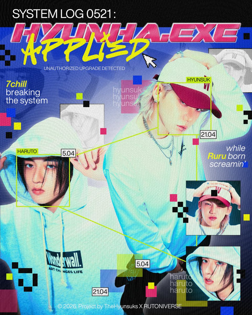 ㅤㅤ️️
⌗🔋 7chill shatters system boundaries while Ruru emerges screamINGGG! High-voltage energy overloads every circuit as glitching reality appears. 𝗦𝘆𝘀𝘁𝗲𝗺 𝗟𝗼𝗴 𝟬𝟱𝟮𝟮: 𝗛𝗬𝗨𝗡𝗛𝗔.𝗘𝗫𝗘 𝗔𝗽𝗽𝗹𝗶𝗲𝗱 initiate transmission to decode future paths. ϟ ⚡︎
ㅤㅤ️️