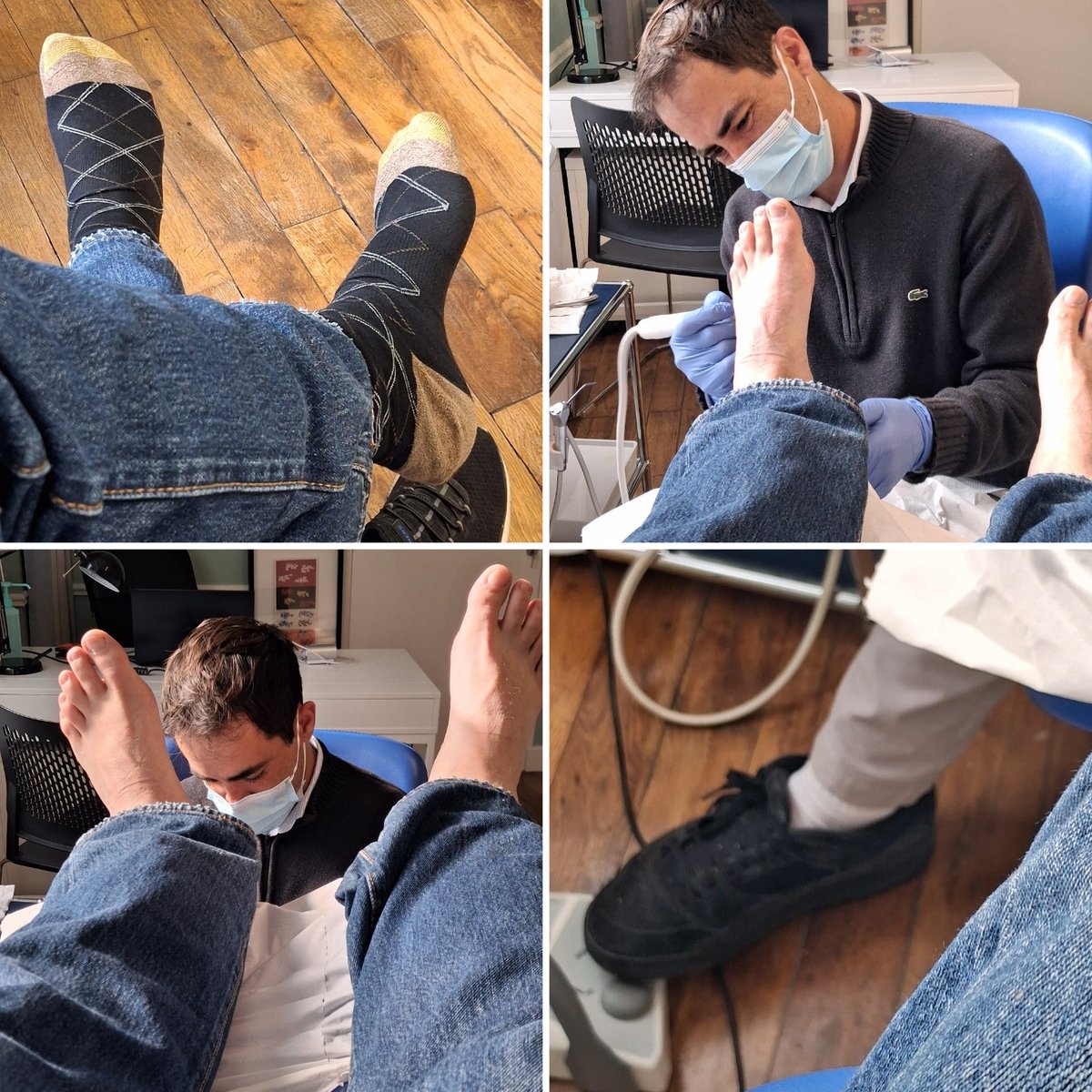 Booked a check up with the local podiatrist this morning. He's a fine looking lad. Seen him once in his socks - I talked him out of his Vans 😈 Enjoyed being in my socked feet waiting for him....
