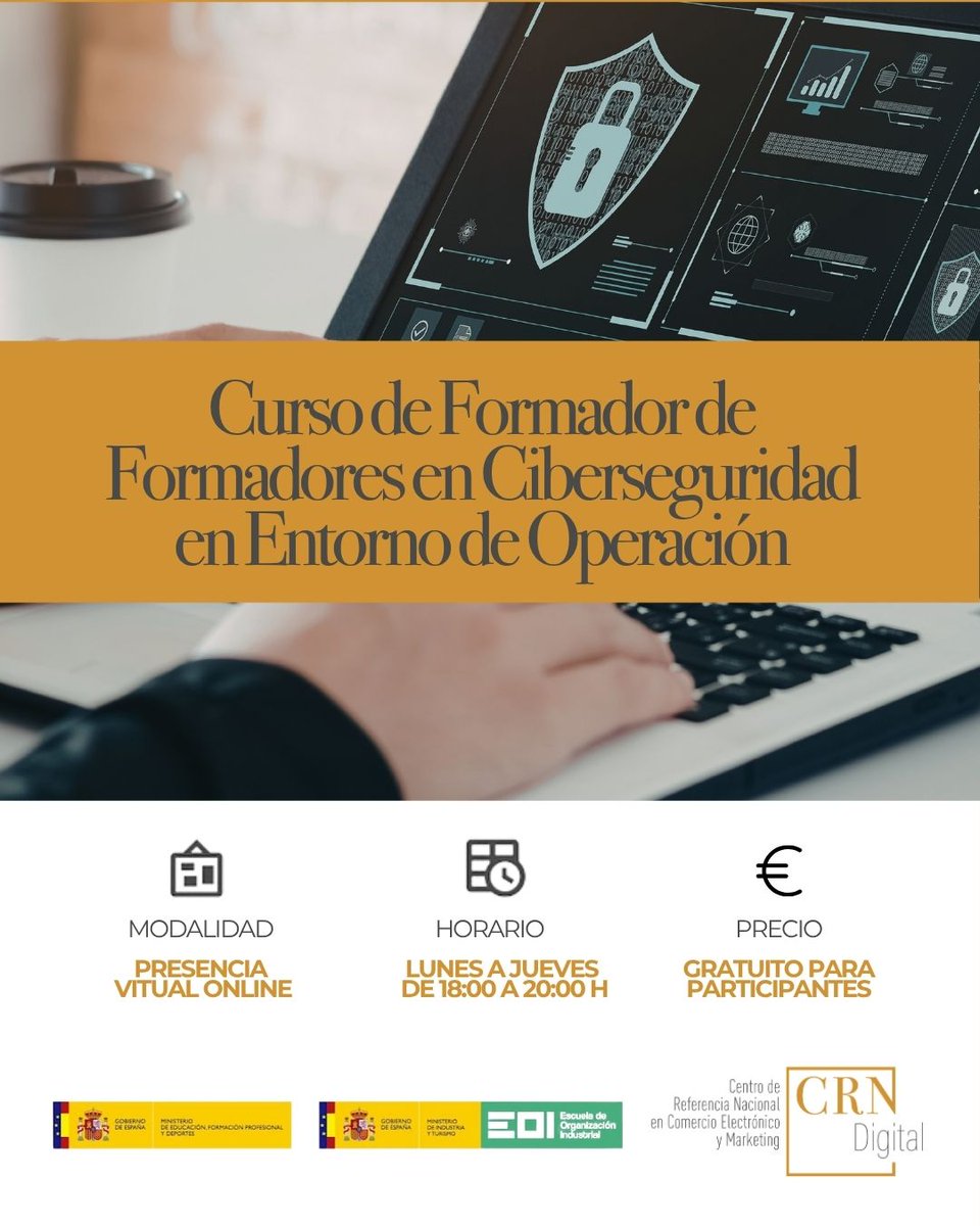 crn_digital's tweet photo. ¿Eres docente de FP y buscas fortalecer tus competencias en ciberseguridad? Este curso te prepara para enfrentar los desafíos del mercado laboral. Comienza en abril 2026, modalidad online. @eoi https://t.co/tBAVVE53L8 https://t.co/fnkA4i3vGt