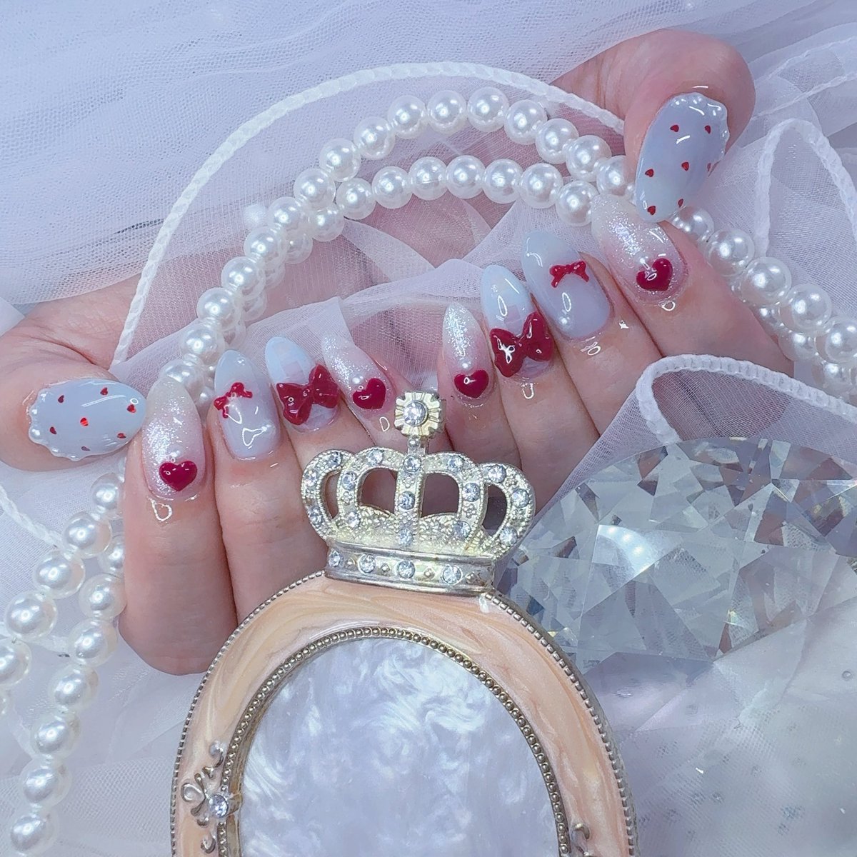 水色と赤の組み合わせかわいー！