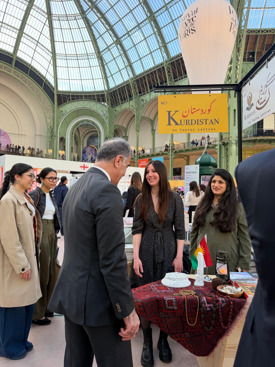 SafeenDizayee's tweet photo. I visited the Kurdistan stand at the Paris Book Fair.

I commended the Kurdistan Regional Government representation @KrgFrance and staff for organizing the stand and presenting Kurdistan to French readers. https://t.co/QTmfCEOnHY