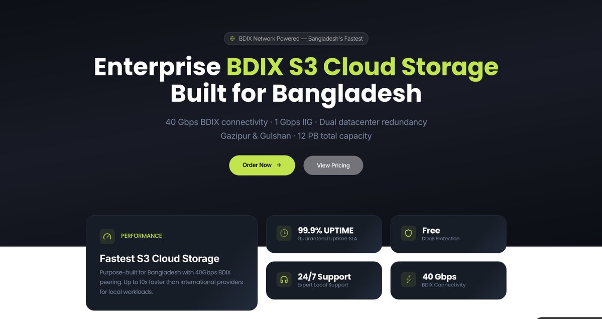 MyDianaHost's tweet image. বাংলাদেশের জন্য BDIX S3 Cloud Storage খুঁজছেন?

40 Gbps BDIX স্পিড, 99.9% আপটাইম, ফ্রি DDoS প্রোটেকশন

এটাই দেশের সবচেয়ে দ্রুত এন্টারপ্রাইজ ক্লাউড স্টোরেজ

লিংক কমেন্টে

#BDIX #CloudStorage #হোস্টিং #BDIXS3 #S3storage #s3 #s3cloud