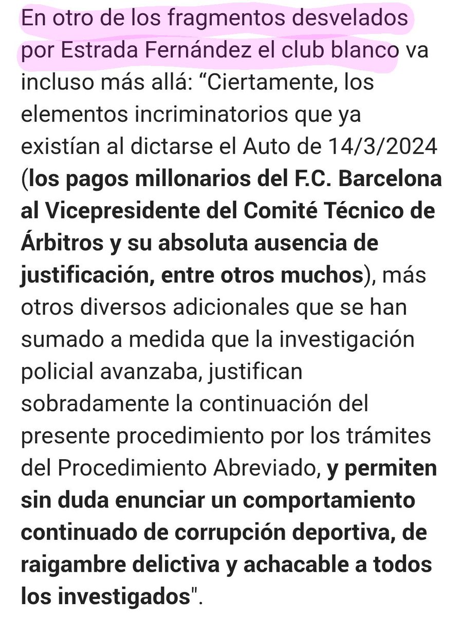 Sobre el bulo Negreira:

El Marca a las 8 pone "el juez va más allá"
El Marca a las 10 pone "el club blanco va más allá"

Realidad: sacan un escrito del Madrid sobre Negreira que se hizo en 2024, y lo republican ahora como si fueran palabras del juez tras perder contra el Bayern.