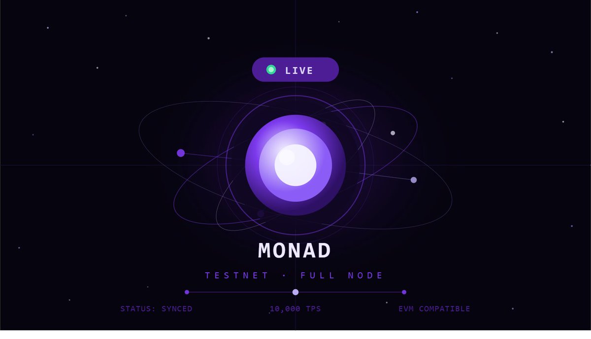 Vasily_Mir's tweet photo. Just launched a full Monad Testnet node. ๐ฃ
Parallel execution. 10,000 TPS. EVM-compatible.
Being part of the infrastructure from day one. Let's go @monad โก
#Monad #MonadTestnet #NodeOperator https://t.co/PI9rOm2GTx
