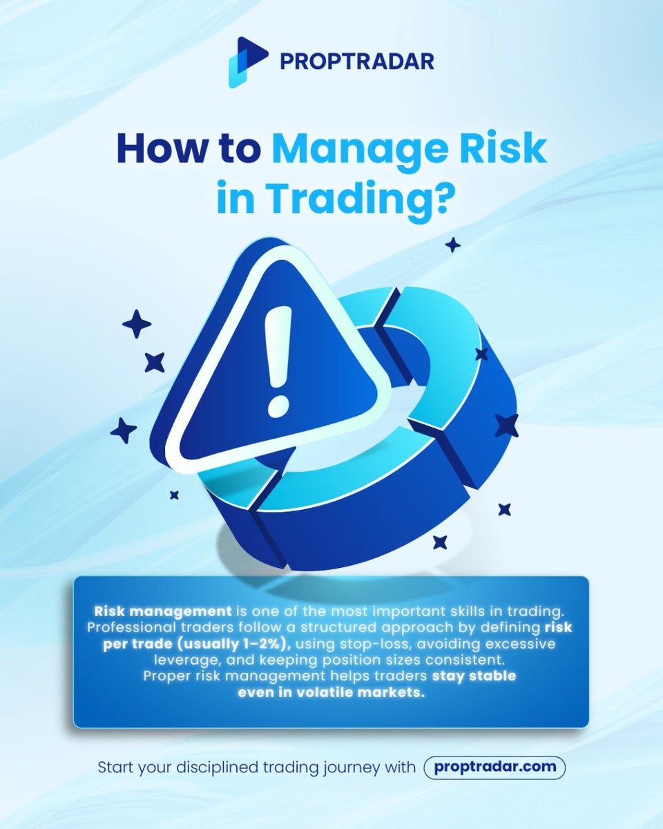 proptradar's tweet photo. With effective risk management, every decision can be made in a more structured and strategic way to minimize potential losses.

Manage your risk and start trading today at
https://t.co/YcdRrhIMME

Our Website:
https://t.co/AP23xXjD0C

Social Media:
https://t.co/V9J1gtDopG https://t.co/zVTd1cMRxw
