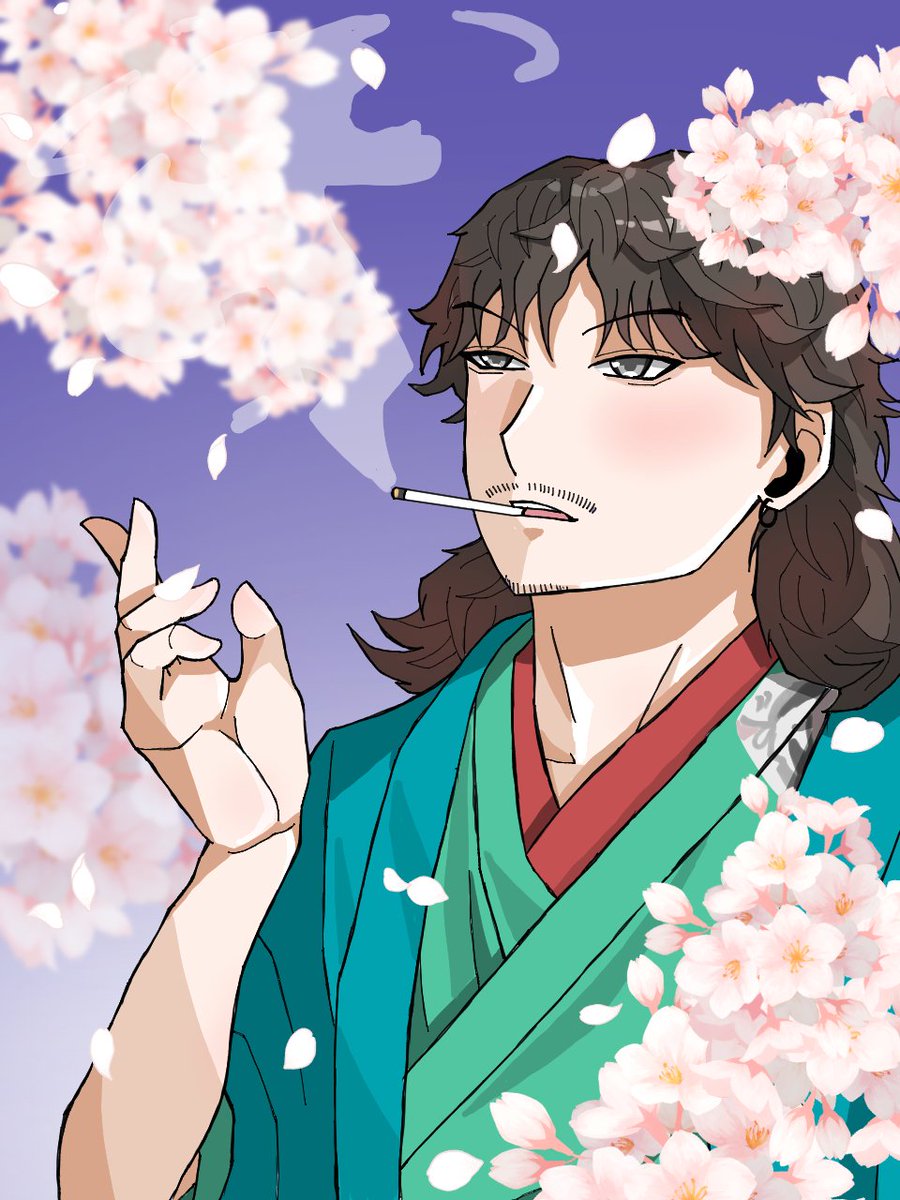 鴨と桜