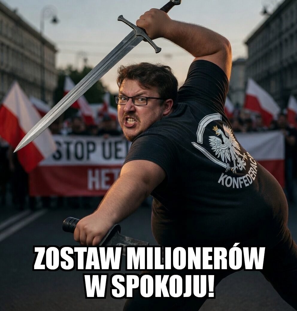 Chce zobaczyć punkt zwrotny, kiedy to wyborcy konfederacji dorosną do zakupu pierwszego mieszkania. Zdadzą sobie sobie sprawę że muszą konkurować z:
- Firmami które mają 600 mieszkań w mieście pod airbnb
- landlordami którzy żyją z reniterki 
- kolekcjonerami którzy zarabiają na