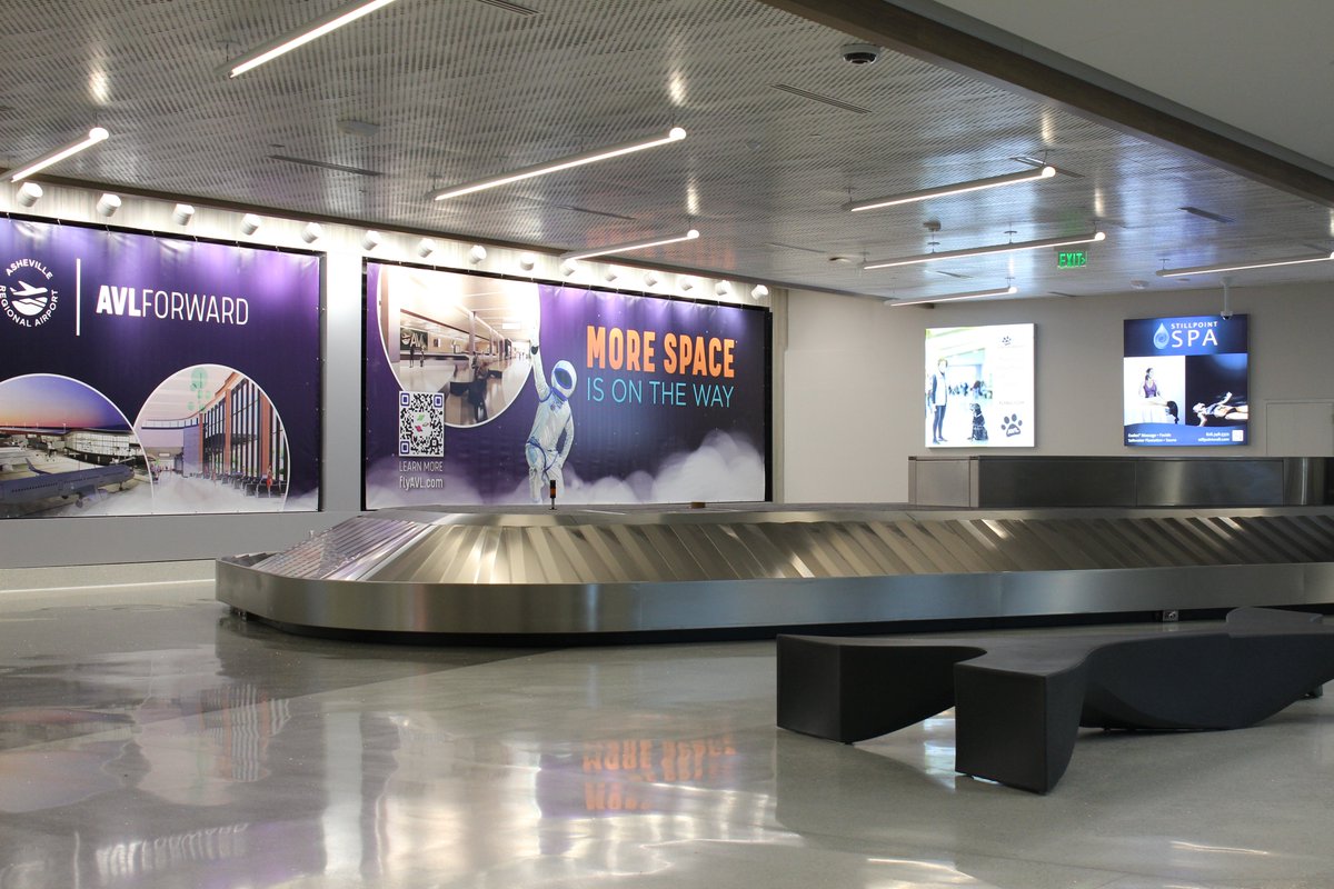 airportsint's tweet image. @flyavlnow has commissioned the first stage of its upgraded baggage claim.

#AVL #baggage #carousel #upgrade #airport #deployment #passengers #arrivals #travellers #travel #AVLForward #transformation