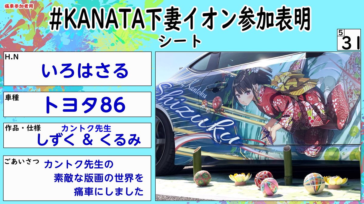 いろはさる→5/17TGR裾野→5/31KANATA下妻→11/22KANATA下妻 tweet media