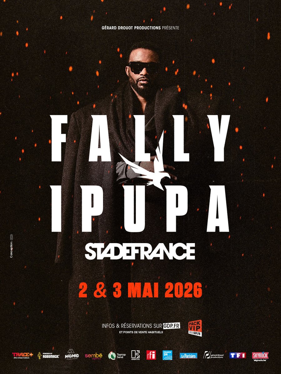 Bonne nouvelle les Warriors 🦅 !
Suite aux derniers ajustements et à la finalisation du plan de scène, de nouvelles places se libèrent pour le concert de <a href="/fallyipupa01/">Fally Ipupa</a> le samedi 2 mai au <a href="/StadeFrance/">Stade de France</a>.
Il n’y en aura pas pour tout le monde… les plus vifs seront les mieux servis.
