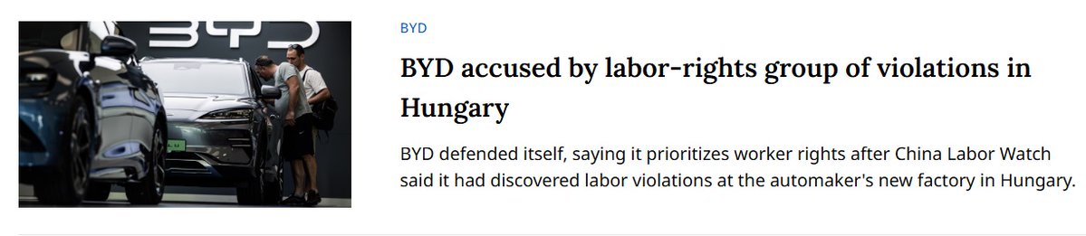 murattosunMSE's tweet image. BYD MACARİSTAN FABRİKASI'NDA NELER OLUYOR?
Avrupa medyasında yer alan haberlere göre Macaristan fabrikasının inşaatında işçi hakları ihlalleri tespit edildi.
Bu gelişmenin ardından BYD, işçi haklarına öncelik verdiğini söyleyerek kendini savundu.
Bakalım bu durum nasıl