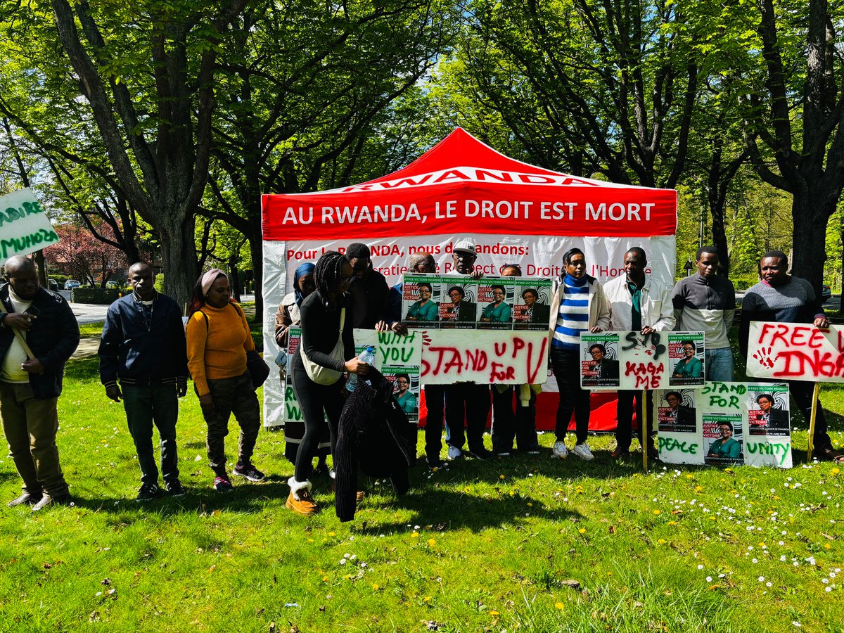 rifdp's tweet photo. Ce 14 avril 2026, nous nous sommes ENCORE retrouvés devant l'ex ambassade du Rwanda à Bruxelles pour crier haut et fort, ENCORE une fois que le DROIT EST MORT AU RWANDA @RTBFinfo @lesoir @LeVif @HLN @vrtnws @VOAAfrique https://t.co/sLEfDJ59X5