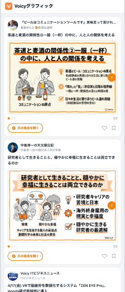 ogatakentaro's tweet photo. VoicyAIラボの機能第一弾！
Voicyグラフィック！音声の中身が見えます！
トライアルで作ってるのでぜひ感想ください！
URLはコメント欄！

#VoicyAIラボ https://t.co/AKALsUSRht