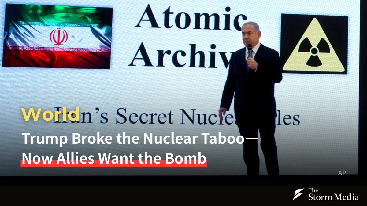StormMedia_eng's tweet image. #Nuclear weapons are BACK in the global spotlight

Forgotten since the Cold War? Not anymore.

4 years of war in Ukraine, Trump questioning NATO, the escalating U.S.–Iran conflict, and growing calls for Japan &amp;amp; South Korea to go nuclear…

The unthinkable is suddenly back on the