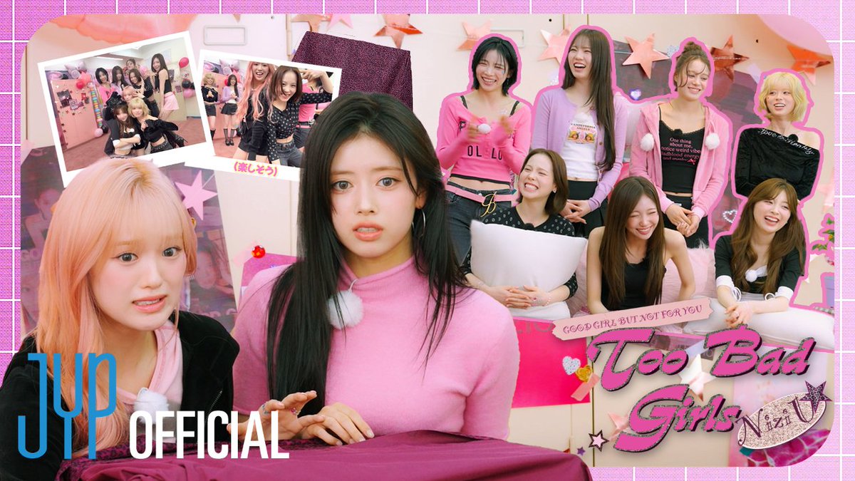 NiziU__official's tweet image. [NiziU] We’re the Too Bad Girls EP.2

🐈‍⬛ youtu.be/jEFgxv3BxfM

▼NiziU(니쥬)「Too Bad」M/V
youtu.be/b_GqrwmptWo

#NiziU #ニジュー #니쥬 #WithU
#GOODGIRL_BUTNOTFORYOU
#NiziU_TooBad