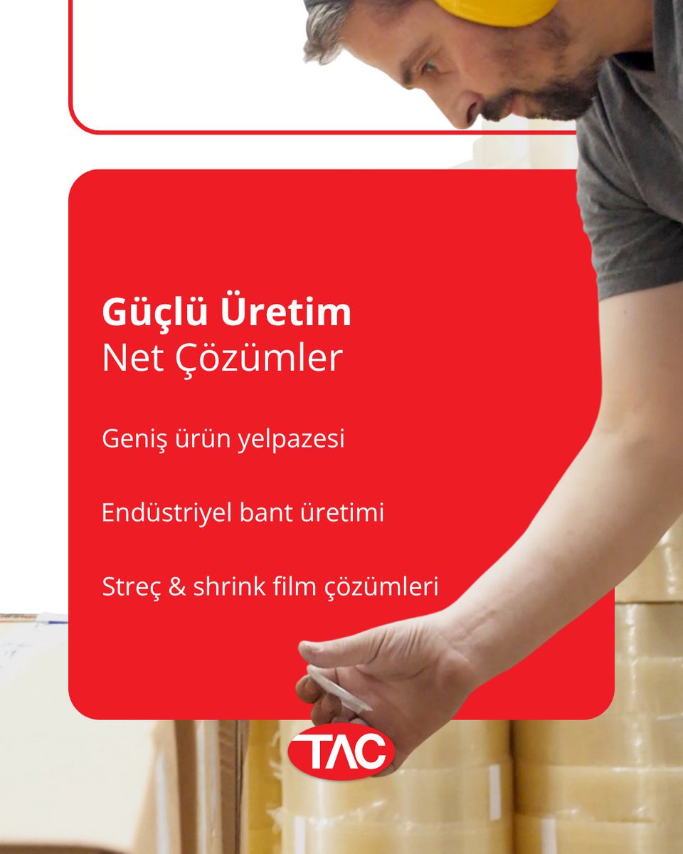 TacAmbalaj's tweet image. EN- Take your business further with our wide product range and stretch &amp;amp; shrink solutions.

TR- Geniş ürün yelpazemiz ve streç &amp;amp; shrink çözümlerimizle işinizi ileri taşıyın.

🔗 tacambalaj.com/en/products

#TACAmbalaj #StrongProduction #PackagingSolutions #Industrial #StretchFil
