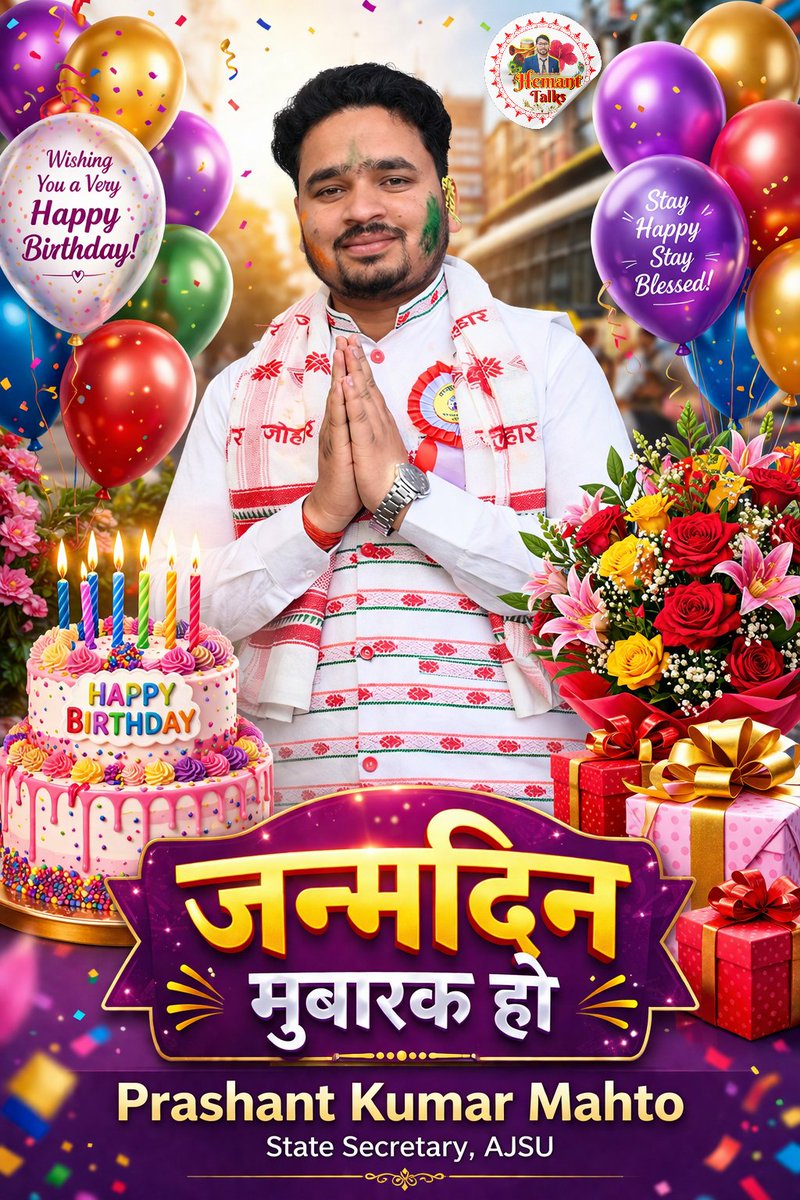 जनम दिनेक सगुन बानछा <a href="/PrashantKu70523/">Prashant Kumar Mahto</a> बाबू 
🍰🎂💐🎉🥳🎈❤️🍨
#hemanttalks #happybirthday