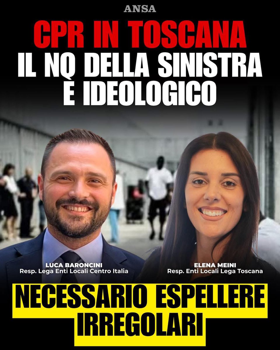 lucabaroncini85's tweet image. Necessario espellere clandestini. Sì al #CPR anche in #Toscana per una maggiore #sicurezza nelle nostre città