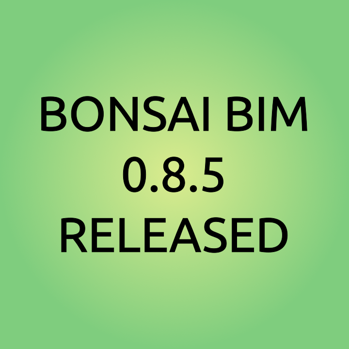semhustej's tweet photo. #BonsaiBIM 0.8.5 has been released! It is mostly focused on backend work , but it still comes with many new features and bug fixes. You can read about them in the release notes: https://t.co/hTcSviJBrc

#OpenSource #BIM #OpenBIM #IfcOpenShell https://t.co/xy6AHcZdzb